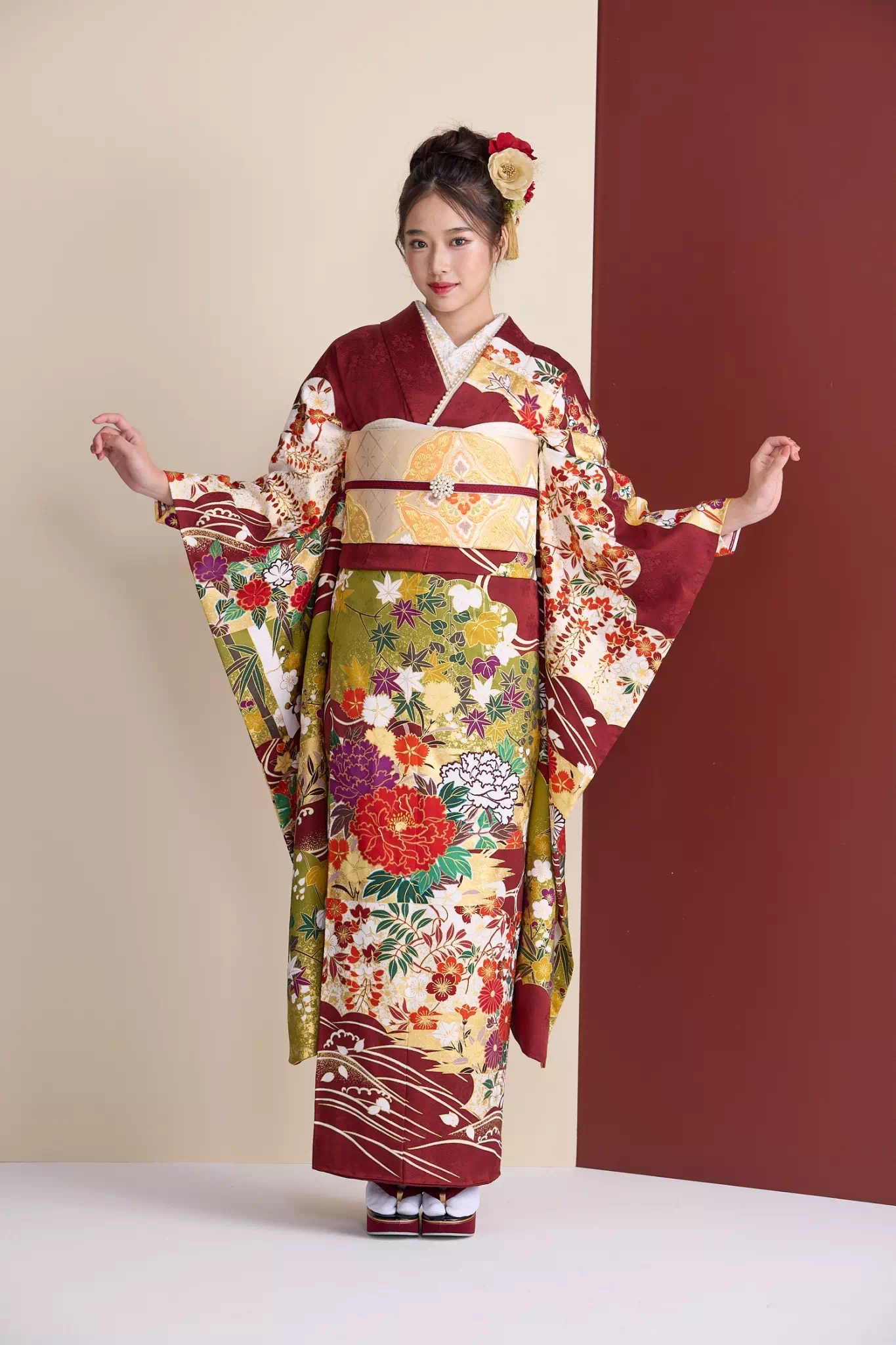 TAKAZEN姫路店　姫路市　成人式　卒業式　袴　振袖　高級振袖　青柳